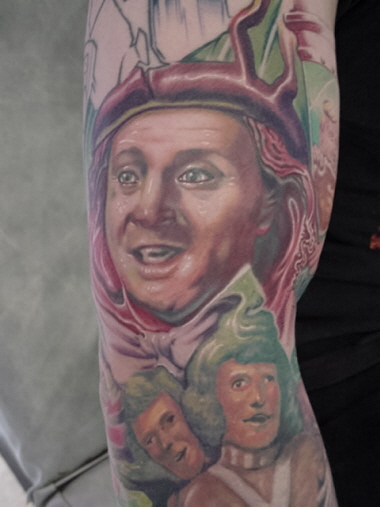 Dan Plumley - work in progress willy wonka sleeve